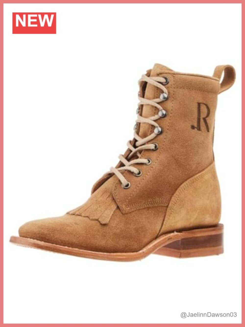 Roughout Leather Western Boot Plain Toe Calf High Pull-On